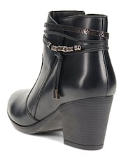 Pavers Black Breathable Leather Ankle Boots - Image 3 of 5