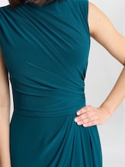 Gina Bacconi Green Rosemarie Grecian Jersey Maxi Dress - Image 5 of 7