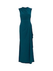 Gina Bacconi Green Rosemarie Grecian Jersey Maxi Dress - Image 7 of 7