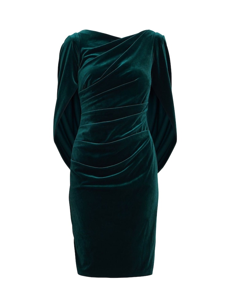 Vestido de terciopelo verde Rosalind con pieza en la espalda de Gina Bacconi - Imagen 5 de 5 Vestido de terciopelo verde Rosalind con pieza en la espalda de Gina Bacconi - Imagen 5 de 5