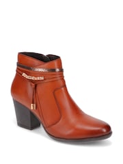 Pavers Natural Breathable Leather Ankle Boots - Image 2 of 5