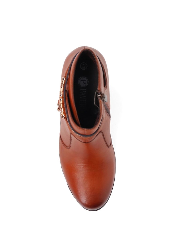 Pavers Natural Breathable Leather Ankle Boots - Image 4 of 5