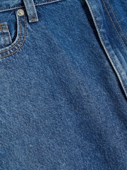 River Island Dark Blue 1 High Waisted Relaxed Straight 100% Cotton Jeans - Image 6 of 6