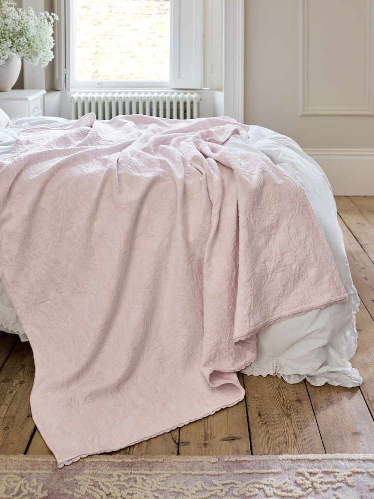 Shabby Chic by Rachel Ashwell® Pink Matelasse Throw - Image 1 of 5 Shabby Chic by Rachel Ashwell® Pink Matelasse Throw - Image 1 of 5