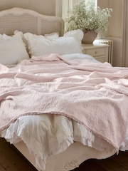 Shabby Chic by Rachel Ashwell® Soft Pink Matelasse Throw - Image 2 of 5