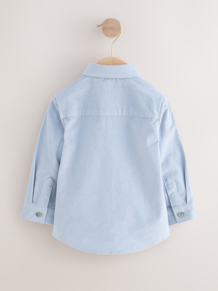 Blue Long Sleeve Christmas Embroidery Character Shirt (3mths-7yrs) - Image 2 of 4