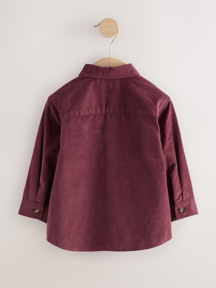 Plum Purple Long Sleeve Corduroy Character Shirt (3mths-7yrs) - Image 2 of 4