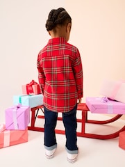 Red Tartan Long Sleeve Christmas Tartan Check Character Shirt (3mths-10yrs) - Image 3 of 9