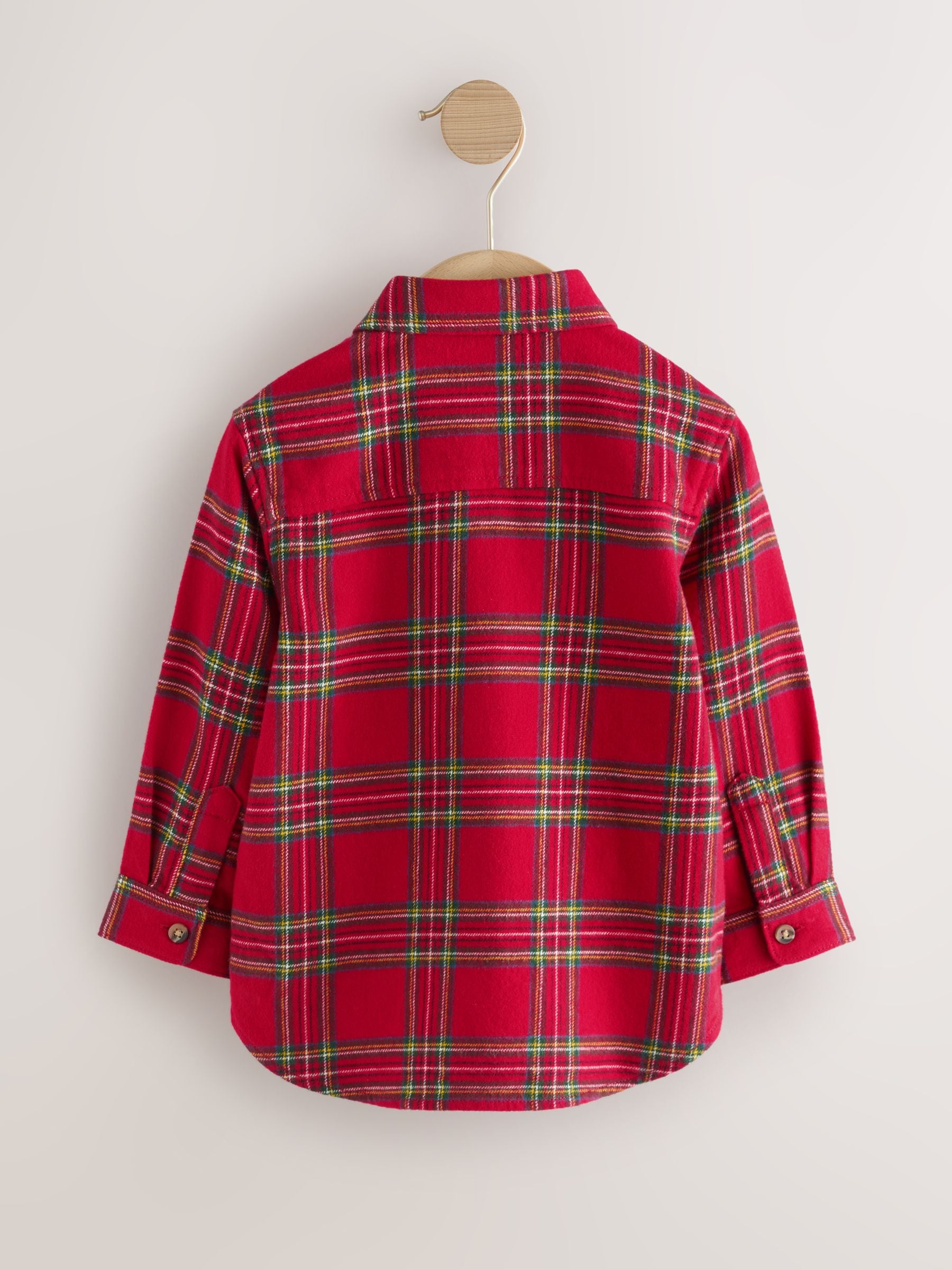 Buy Red Black Long Sleeve Christmas Check Shirt (3mths-10yrs) from