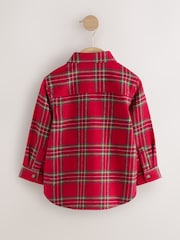 Red Tartan Long Sleeve Christmas Tartan Check Character Shirt (3mths-10yrs) - Image 6 of 9