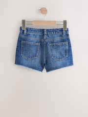 Blue Regular Length Frayed Edge Denim Shorts (3-16yrs) - Image 1 of 3