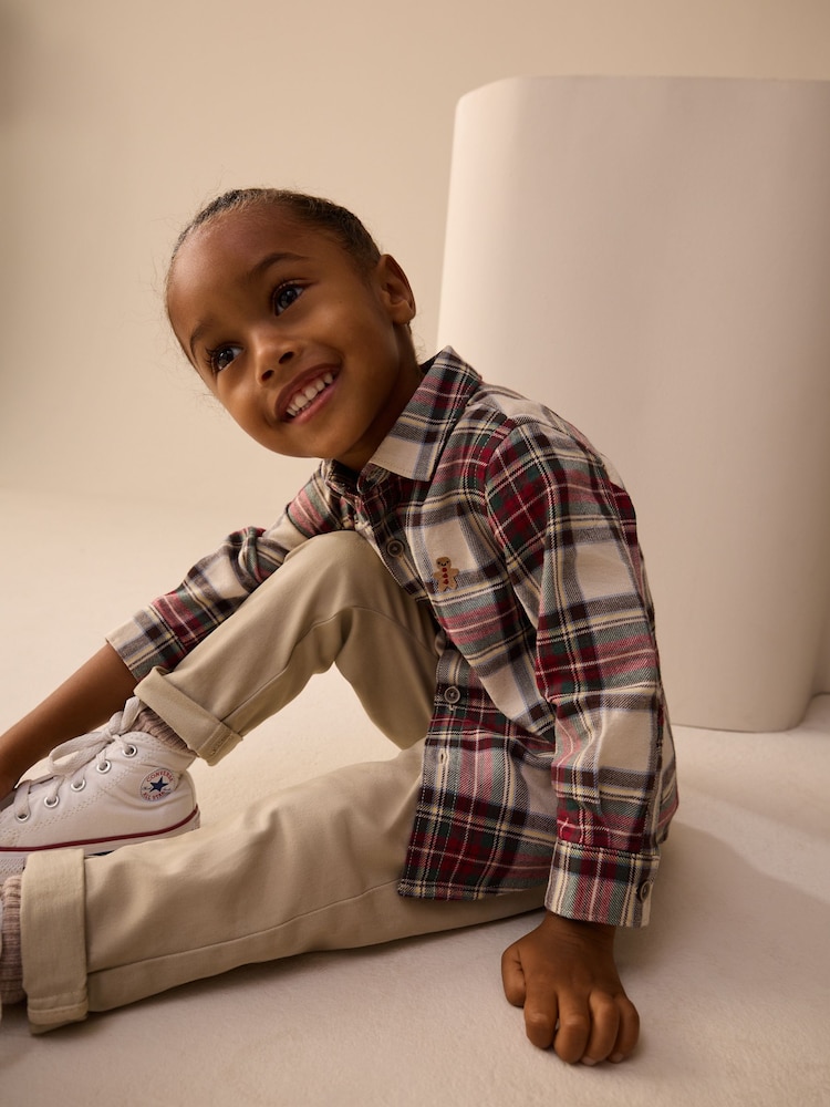 Neutral Check Long Sleeve Check Character Shirt (3mths-7yrs) - Image 2 of 3