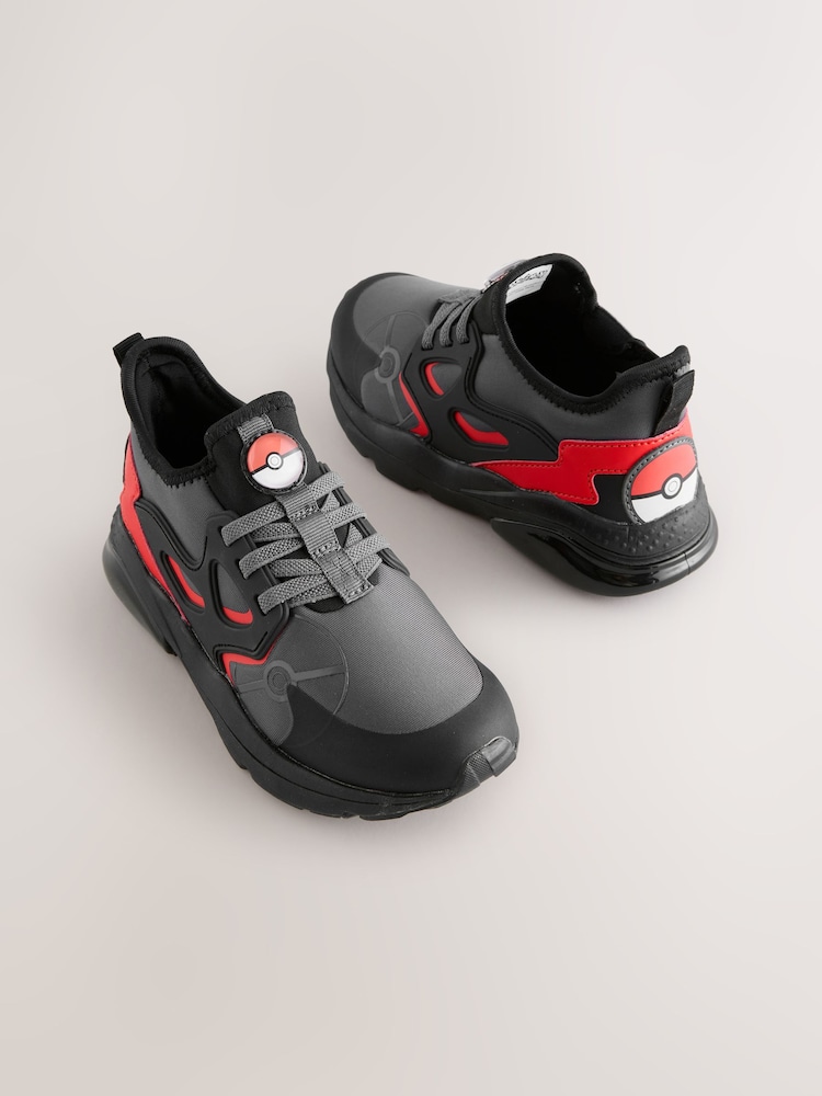 Grey Pokemon Elastic Lace Trainers - Image 1 of 7 Grey Pokemon Elastic Lace Trainers - Image 1 of 7
