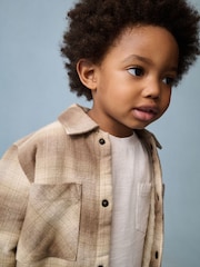 Neutral Check Borg Lined Check Shacket (3mths-7yrs) - Image 5 of 7