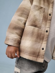 Neutral Check Borg Lined Check Shacket (3mths-7yrs) - Image 6 of 7