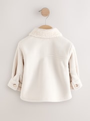 Ecru White Borg Lined Corduroy Shacket (3mths-7yrs) - Image 3 of 6