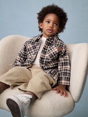 Mono Core Borg Lined Check Shacket (3mths-7yrs) - Image 4 of 11