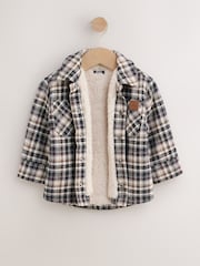 Mono Core Borg Lined Check Shacket (3mths-7yrs) - Image 9 of 11