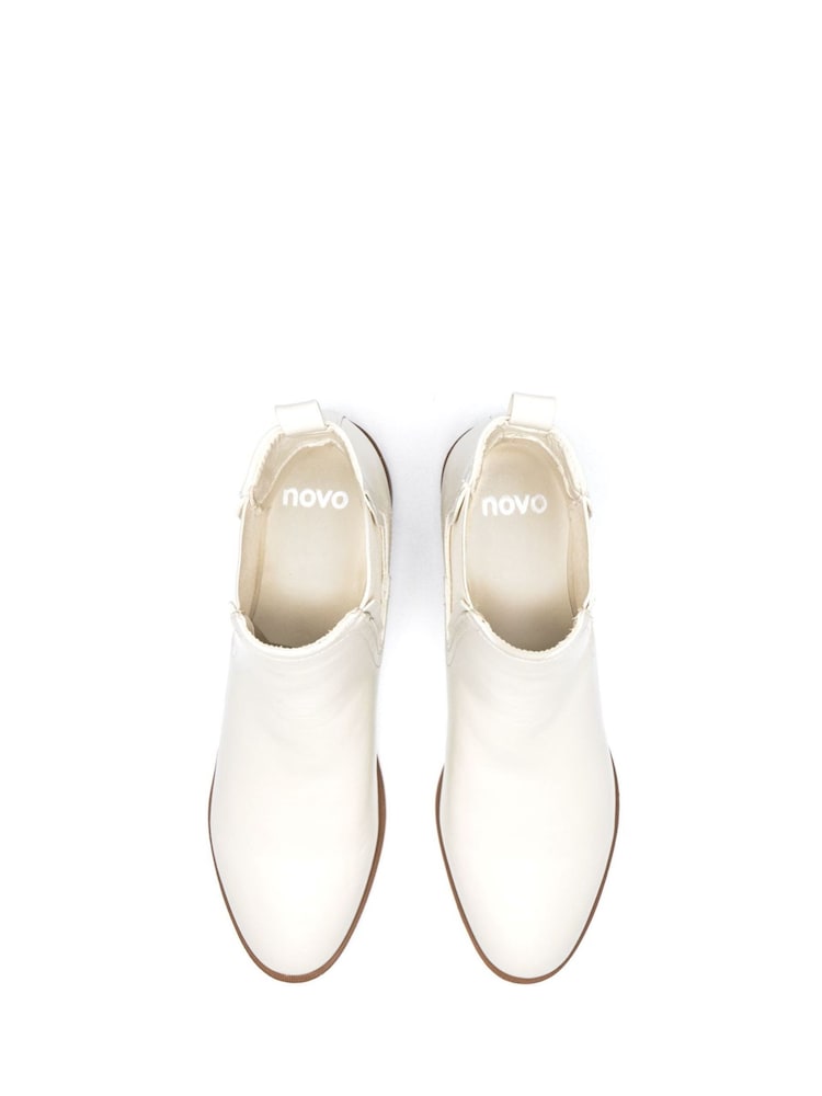 Novo White Destined Flat Ankle Chelsea Boots - Image 5 of 5