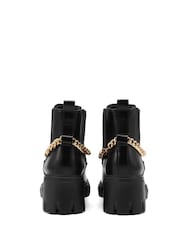 Novo Black Dionysus Chain Detail Chunky Mid Heel Chelsea Boots - Image 4 of 4