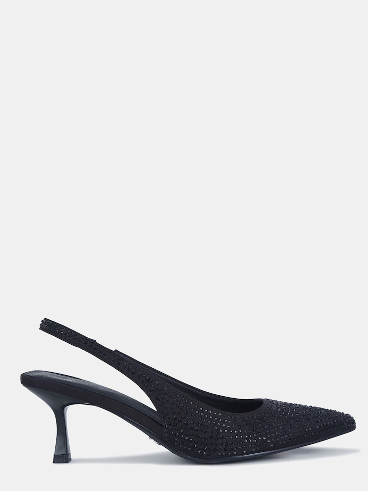 Novo Ionna Luxe Diamante Mid čevlji z visoko peto Point Toe Slingback Courts - Slika 2 iz 4