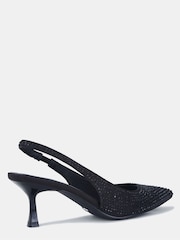 Novo Ionna Luxe Diamante Mid čevlji z visoko peto Point Toe Slingback Courts - Slika 3 iz 4
