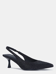 Novo Ionna Luxe Diamante Mid čevlji z visoko peto Point Toe Slingback Courts - Slika 4 iz 4