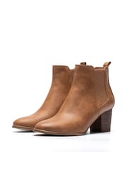 Novo Brown Jacob Mid Block Heel Chelsea Boots - Image 2 of 4