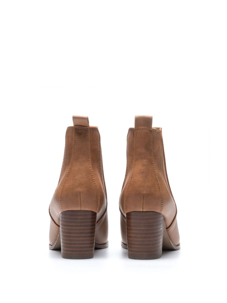 Novo Brown Jacob Mid Block Heel Chelsea Boots - Image 4 of 4