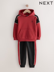Black/Red Colourblock Hoodie Set (3-16yrs) - Image 12 of 14
