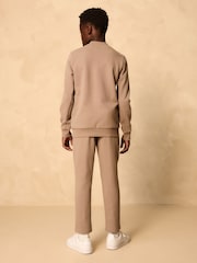 Mink Brown Smart Jersey Bomber Jacket and Joggers Set (3-16yrs) - Image 2 of 11