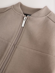 Mink Brown Smart Jersey Bomber Jacket and Joggers Set (3-16yrs) - Image 9 of 11