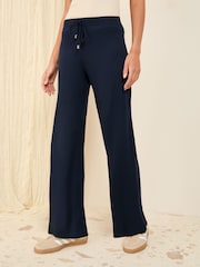 Friends Like These Navy Petite Jersey Wide Leg Trousers - Image 1 of 4