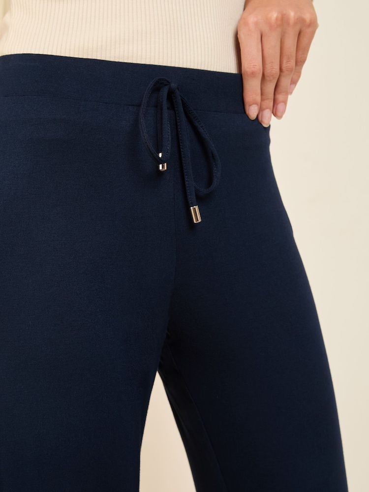 Friends Like These Navy Petite Jersey Wide Leg Trousers - Image 2 of 4