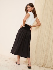 Friends Like These Black Petite Dropped Waist Maxi Skirt - Image 4 of 4