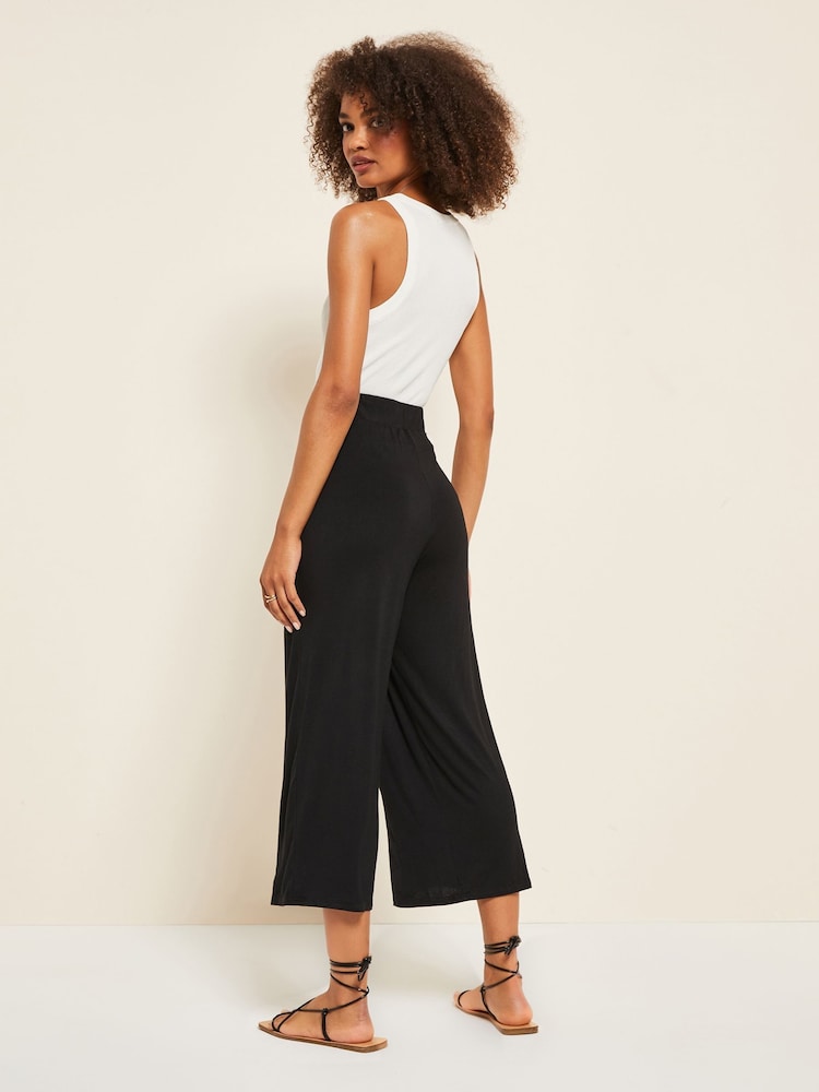 Friends Like These Black Petite Jersey Culotte Trousers - Image 2 of 4