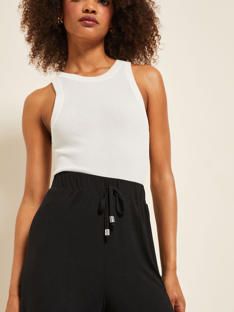 Friends Like These Black Petite Jersey Culotte Trousers - Image 4 of 4