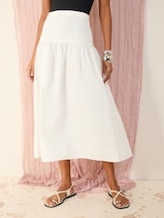 Friends Like These White Dropped Waist Maxi Skirt - Image 2 of 4