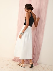 Friends Like These White Dropped Waist Maxi Skirt - Image 4 of 4