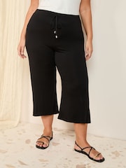 Friends Like These Black Curve Jersey Culotte Trousers - Image 2 of 4