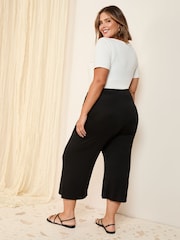 Friends Like These Black Curve Jersey Culotte Trousers - Image 4 of 4