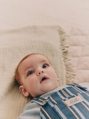 Mineral Stripe Baby Woven Dungaree and Bodysuit Set (0mths-2yrs) - Image 2 of 13