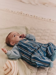 Mineral Stripe Baby Woven Dungaree and Bodysuit Set (0mths-2yrs) - Image 3 of 13
