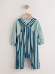 Mineral Stripe Baby Woven Dungaree and Bodysuit Set (0mths-2yrs) - Image 7 of 13