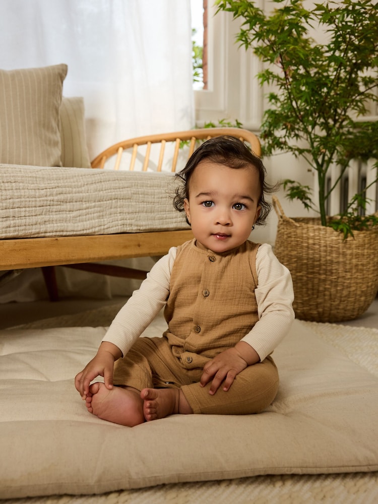 Brown Baby Dungarees and Bodysuit Set (0mths-2yrs) - Image 2 of 12