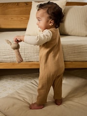 Brown Baby Dungarees and Bodysuit Set (0mths-2yrs) - Image 3 of 12