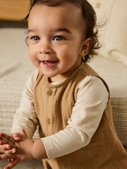 Brown Baby Dungarees and Bodysuit Set (0mths-2yrs) - Image 4 of 12