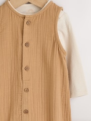 Brown Baby Dungarees and Bodysuit Set (0mths-2yrs) - Image 8 of 12
