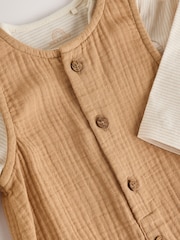 Brown Baby Dungarees and Bodysuit Set (0mths-2yrs) - Image 9 of 12