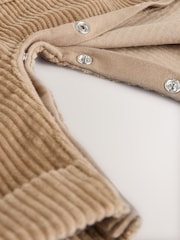 Tan Brown Bear Cord Dungarees and Bodysuit Baby Set (0mths-2yrs) - Image 9 of 13